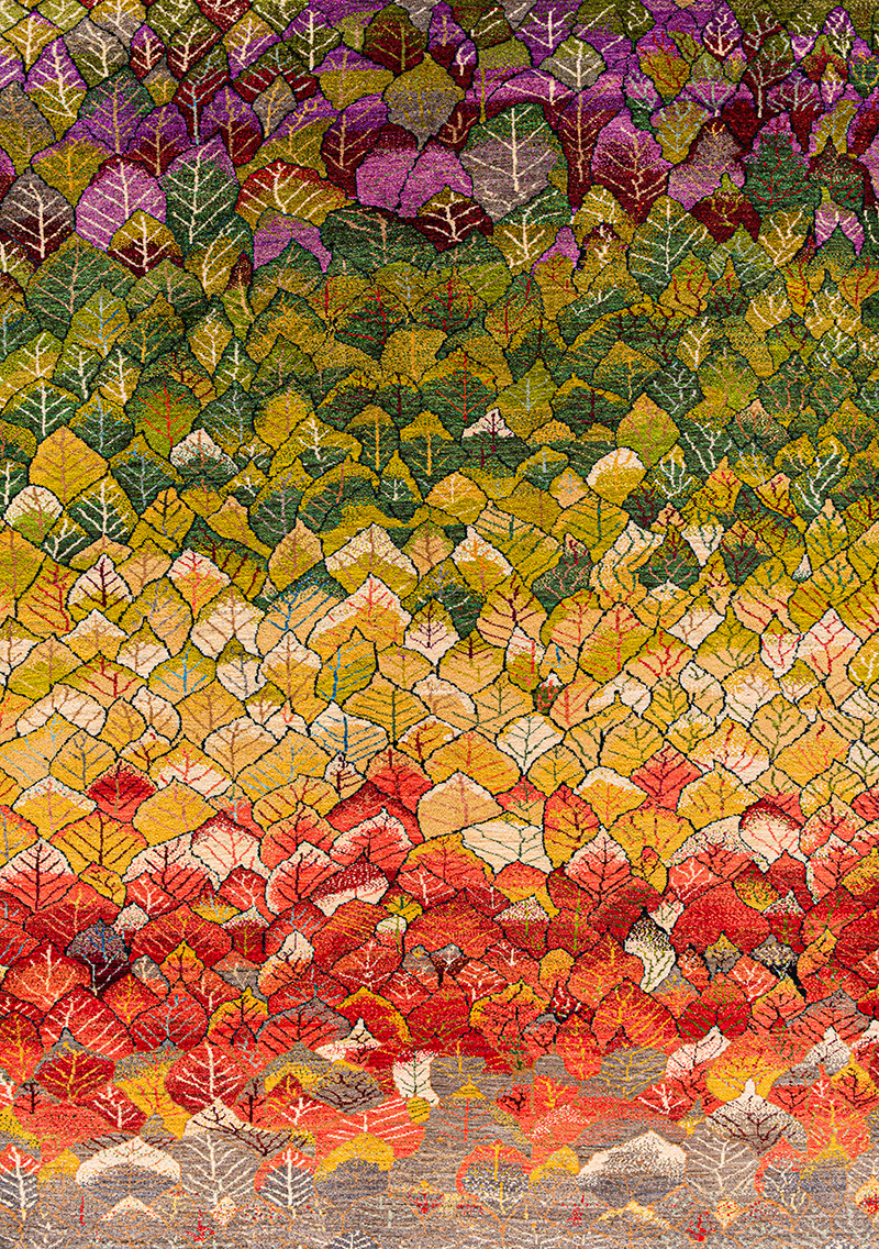 Naïve Autumnal Woodland 2 Gabbehs Naïve Abstract Landscapes ZSFG 212 x 300cm