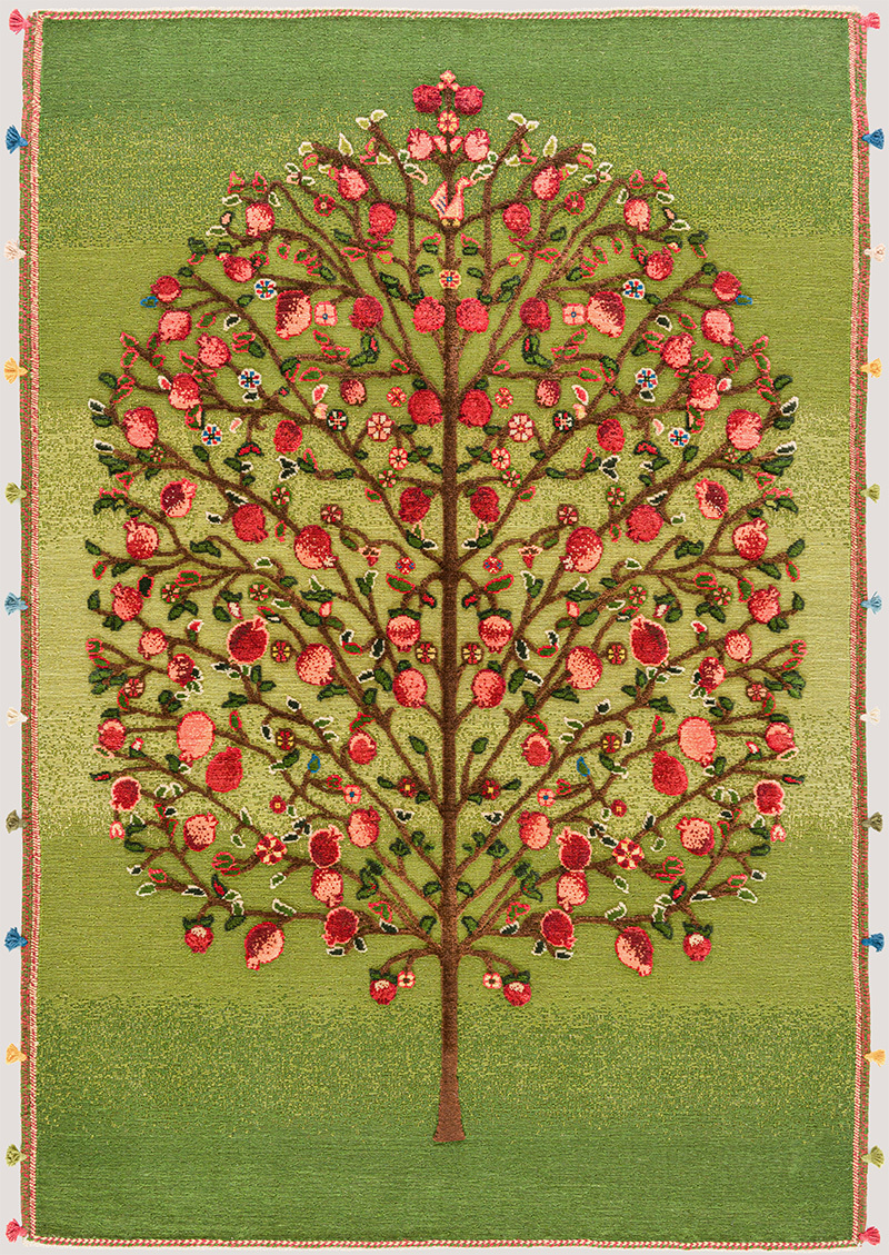 Pomegranate Tree of Life Soumak 1 Transitional Tribal Zollanvari Baluch Soumak 105 x 158cm