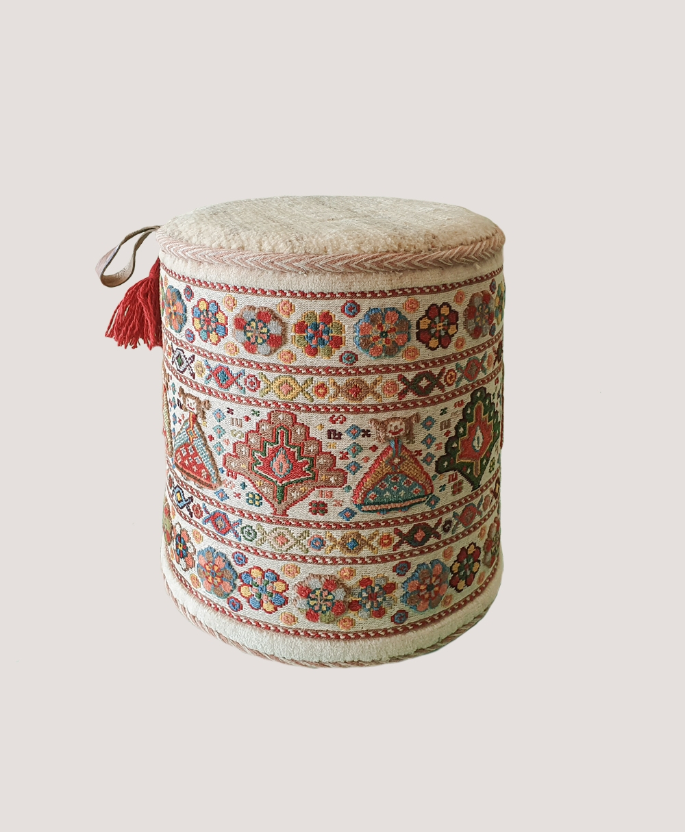 Afshar Cylindrical coffers stools or sidetables 3