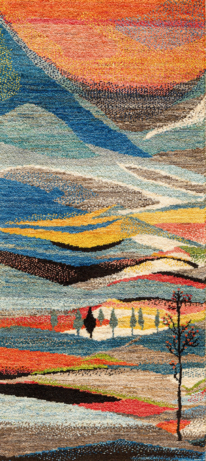 Impressionist Landscapes of my Fatherland 9 long rug Gabbehs Landscapes Zollanvari Super Fine Gabbeh 54 x 121cm Kopie