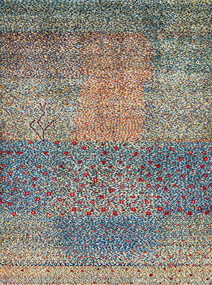 Persian Meadowland in Bloom Naive Abstract Landscapes Collection Zollanvari Fine Gabbeh 148 x 191cm Kopie
