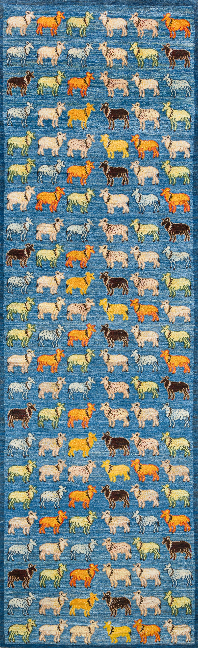 Sheep Shearing Line up Wandering Beasts Collection Zollanvari Studio Zollanvari Super Fine Gabbeh 86 x 278cm Kopie