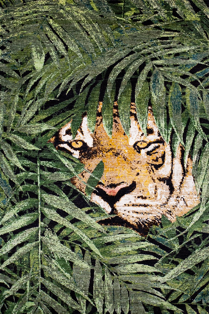 Tiger in the Woods Walk on the Wild Side Collection Zollanvari Studio Zollanvari Fine Gabbeh 166 x 249cm Kopie