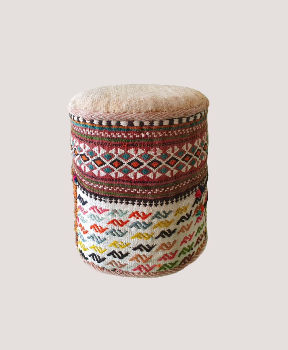 Afshar Cylindrical Coffer 6 stools or sidetables 2