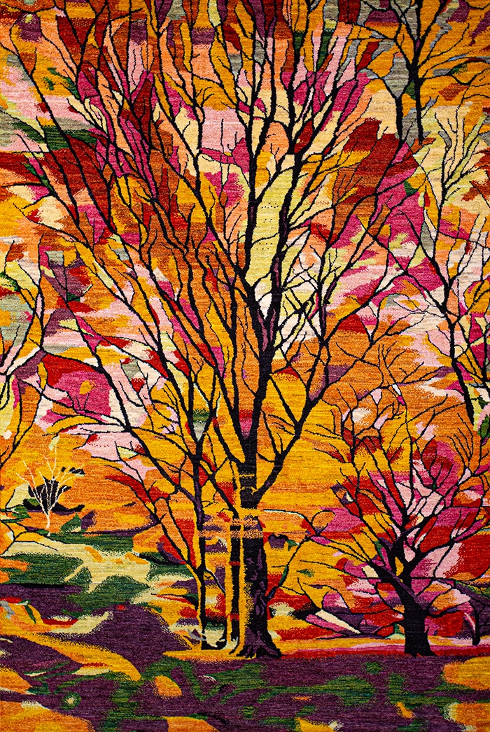 Autumnal Arboretum 2 Stained Glass Collection ZSFG 200x300cm