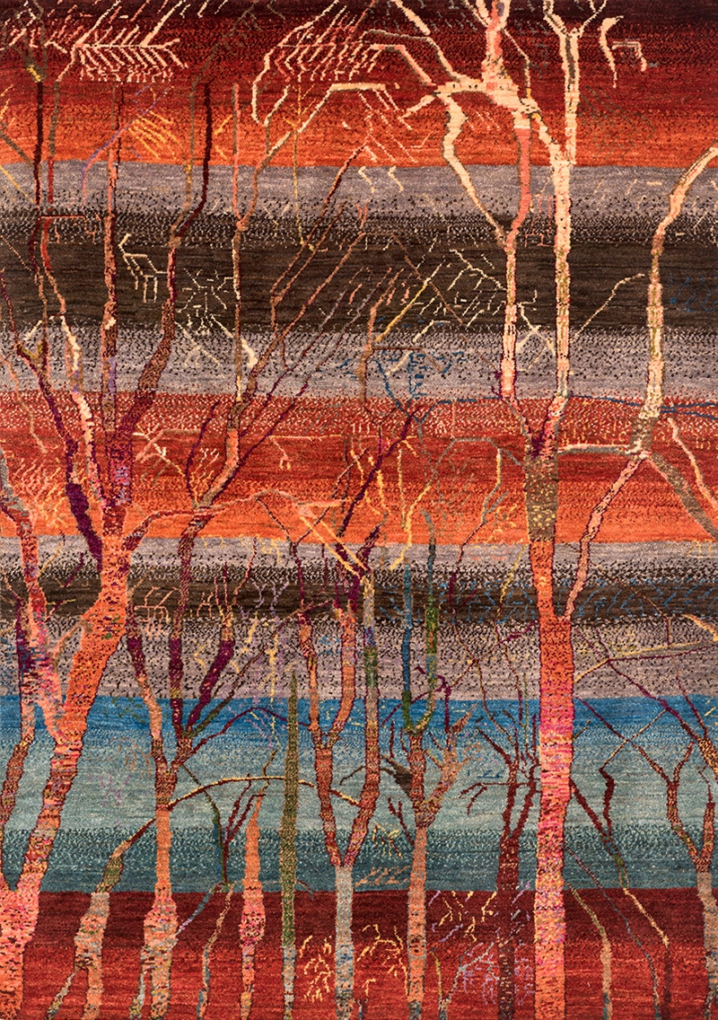 Autumnal Woodland 1 Abstract Trees ZSFG 119 x 168cm