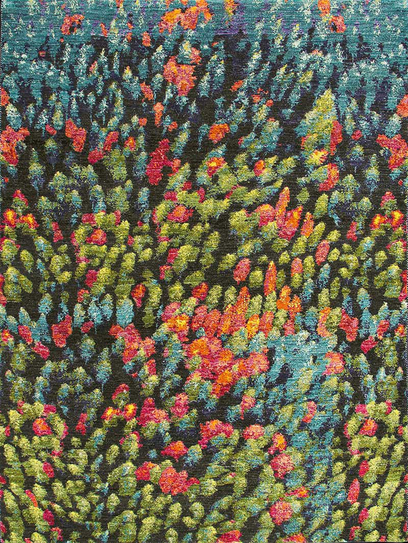 Birds Eye View of Autumnal Woodland Into the Woods Collection Transitional Formal ZSFG 156 x 207cm