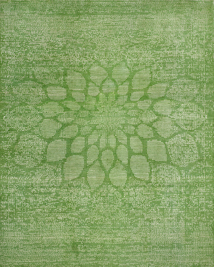 Dots, Grass Green, Designer Isfahan Collection, ZSFG, 243 x 303cm