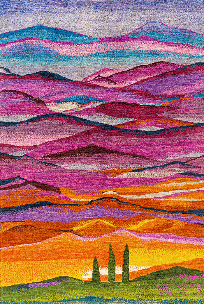 Enchanting Landscape 1 Dopamine Collection Zollanvari Studio Zollanvari Super Fine Gabbeh 119 x 179cm Kopie