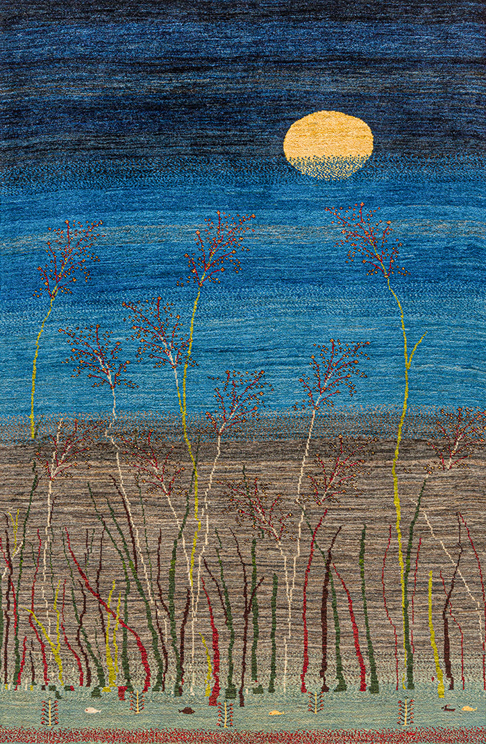 Full Moon Glow over Reedlands Gabbehs Flora Fauna ZSFG 117 x 175cm