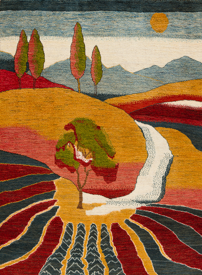 Impressionist Landscapes of my Fatherland 25 Naïve Abstract Landscapes Collection Gabbehs Landscapes ZSFG 126 x 170cm