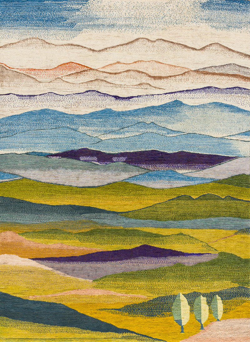 Impressionist Landscapes of my Fatherland 27 Naïve Abstract Landscapes Collection Gabbehs Landscapes ZSFG 173 x 234cm