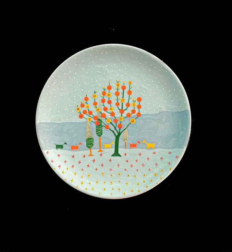 Landscapes of my Fatherland Deep Plate 3 Zollanvari Studio, Fine Fired Porcelain