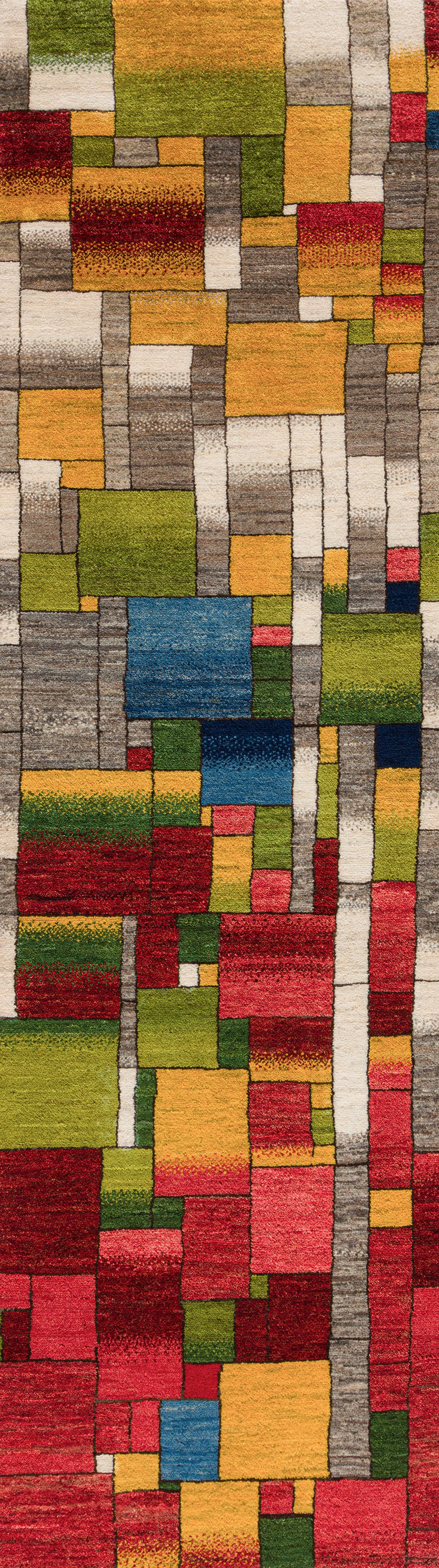 Mondrianesque Squares Revisited runner 2 ZSFG 70 x 244cm