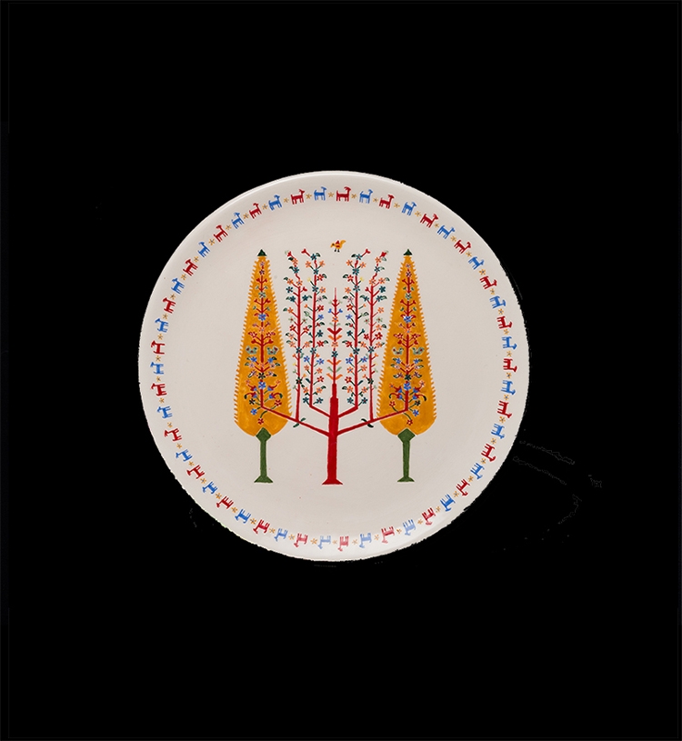 Multiple Trees & Beasts Deep Plate 2 Zollanvari Studio, Fine Fired Porcelain
