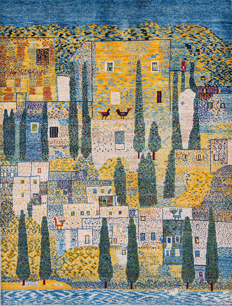 Naive Village 4 Naive Abstract Landscapes Collection ZFG 153 x 199cm