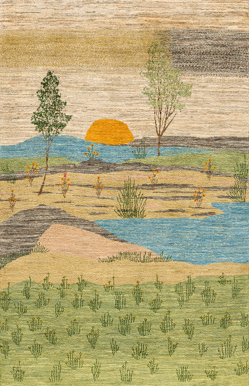 Naïve Landscapes of my Fatherland 28 Naïve Abstract Landscapes Collection Gabbehs Landscapes ZSFG 119 x 182cm