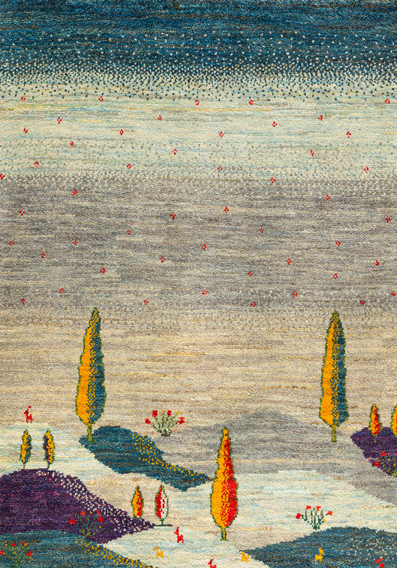 Naïve Landscapes of my Fatherland 32 Naïve Abstract Landscapes Collection Gabbehs Landscapes ZSFG 65 x 94cm