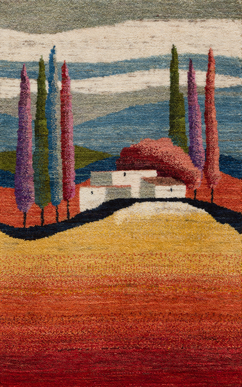 Naïve Village 6 Naïve Abstract Landscapes Collection Gabbehs Landscapes ZSFG 58 x 92cm