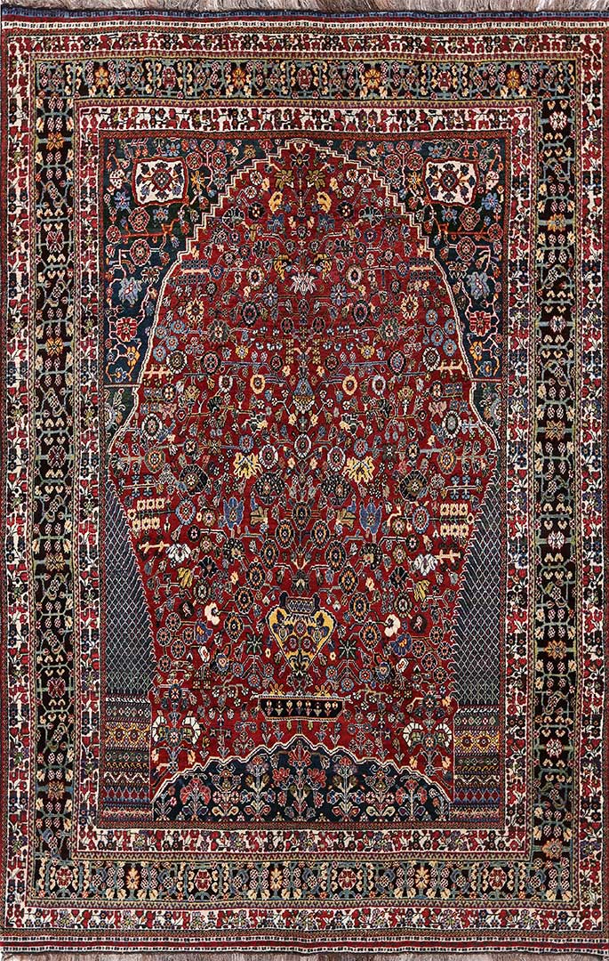 Old Bibibaft Mille Fleurs Kashkuli Bozorg, Ghashgha’i, Wool, 155 x 240cm