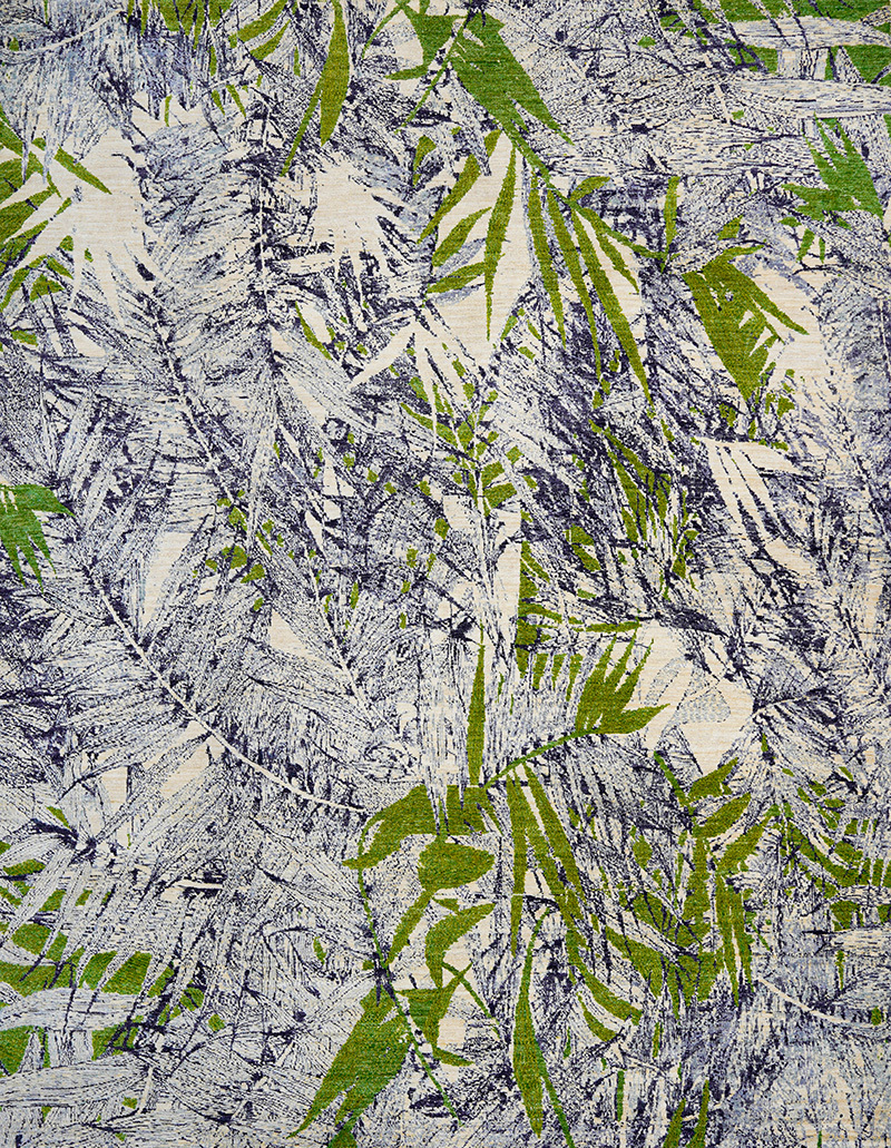 Palm Leaves after a wallpaper design Nils Owe Engström x Zollanvari ZFG 296 x 303cm