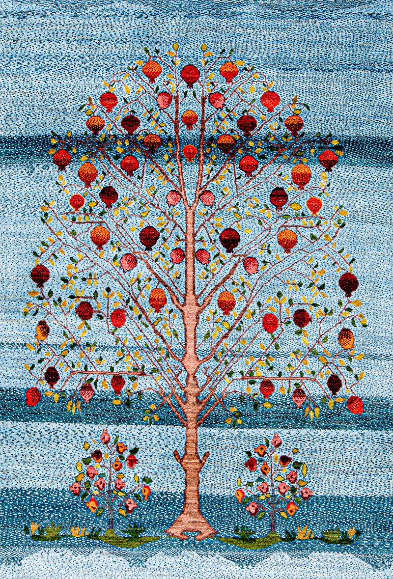 Pomegranate Tree of LIfe 17 Tree of Life Collection ZSFG 119 x 180cm