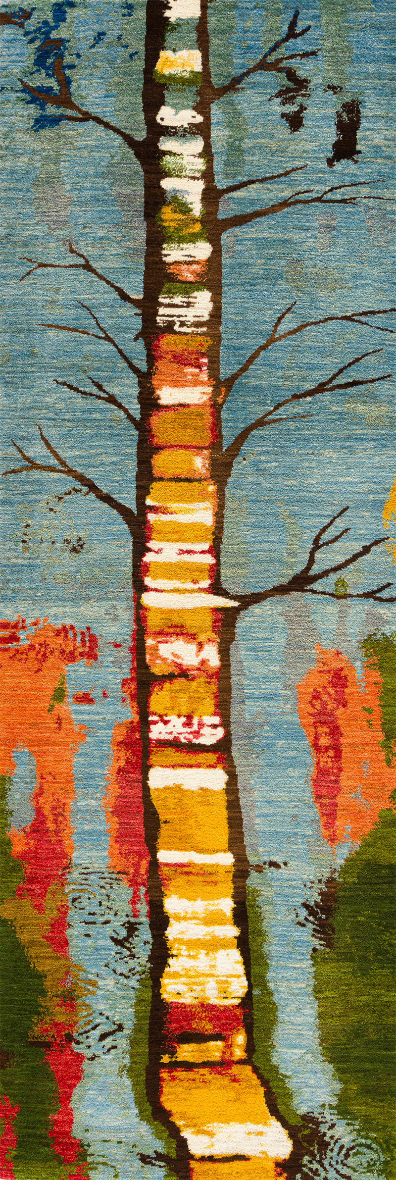 The Pellucid Sylvan runner 1 Abstract Trees Collection Transitional Tribal ZSFG 85 x 250cm