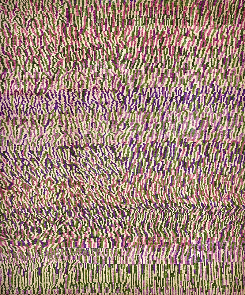Water Meadow in Green Violet web Gabbehs Zollanvari Studio 250 x 293cm